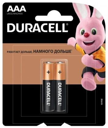 Элемент питания DURACELL LR03-BL2