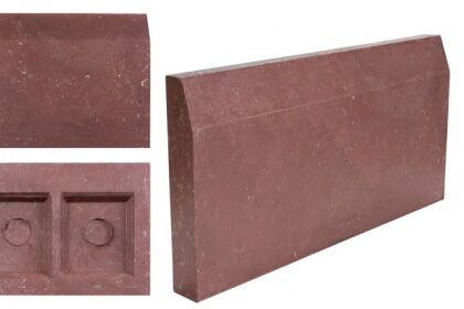 Бордюр для полимерпесчаной плитки 500х200х40 мм цвет красный