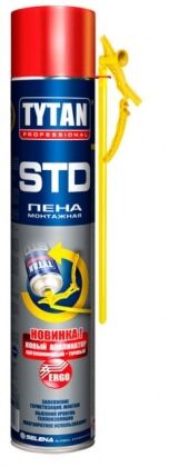 Пена монтажная Tytan Professional STD Ergo O2 бытовая 750мл/870г лето
