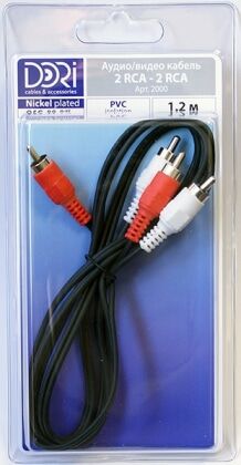 Шнур Dori 2RCA-2RCA L=1,2м