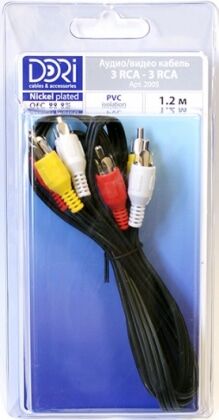 Шнур Dori 3RCA-3RCA L=1,2м