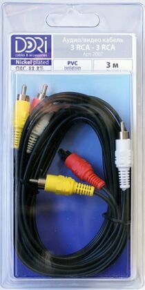 Шнур Dori 3RCA-3RCA L=3м