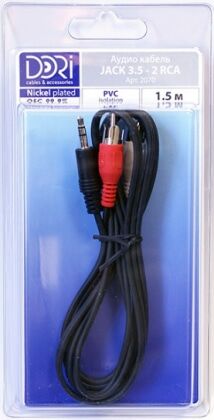 Шнур Dori Jack3,5-2RCA L=1,5м