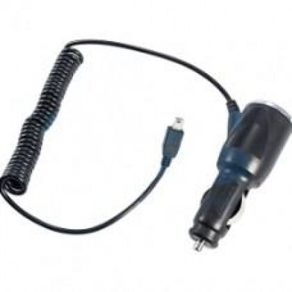Автозарядка в прикуриватель miniUSB (АЗУ)(5V,2 100mA) шнур спираль 1,5м черная R