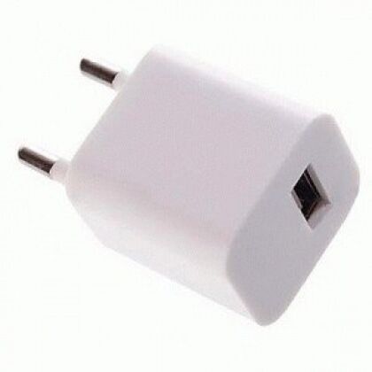 Зарядное устройство сетевое квадрат USB (СЗУ)(1 000mA) белое