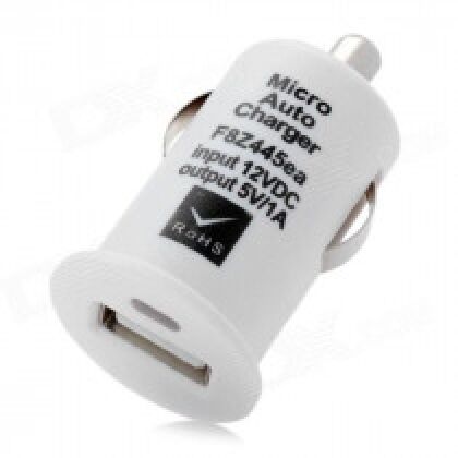 Автозарядка в прикуриватель USB (АЗУ)(5V,1 000mA) серебристая Rexant