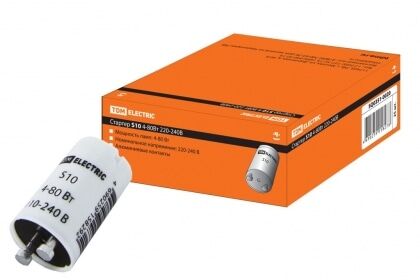 Стартер S10 4-80Вт 220-240В алюм.контакты TDM