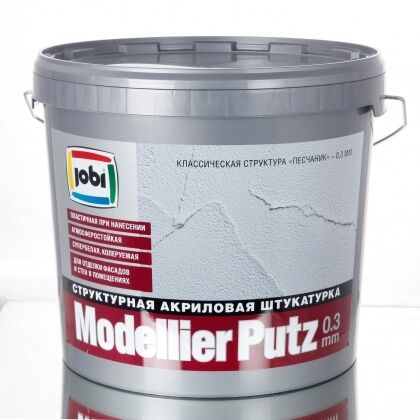 Штукатурка структурная декоративная Jobi Modellierputz 0,3мм -20С°(16кг)