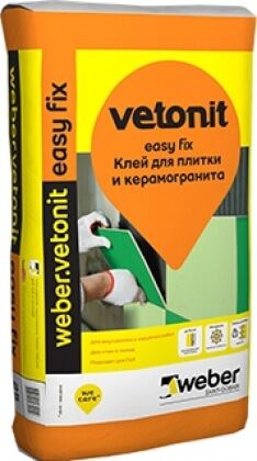 Клей для плитки и керамогранита Weber Vetonit Easy Fix 25кг