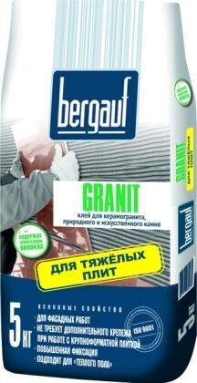 Клей для плитки и керамогранита Granit Bergauf 5кг