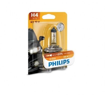 Автолампа H4/12V/60/55W+30% Philips