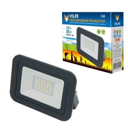 Прожектор светодиодный Volpe ULF-Q511 10W синий свечения IP65 220-240В BLACK кар