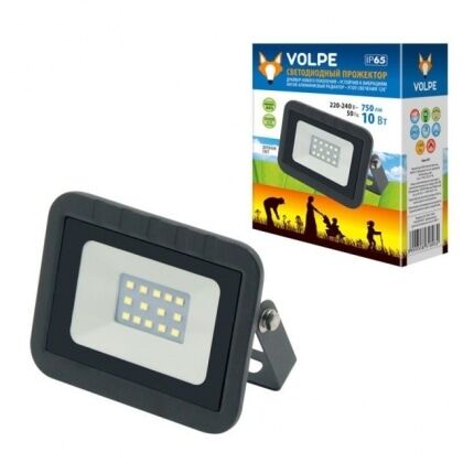 Прожектор светодиодный Volpe ULF-Q511 10W зеленый свечения IP65 220-240В BLACK к
