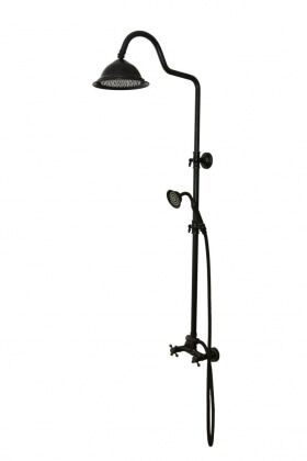 Система душевая DIVA CK-B121 черная со смесителем