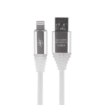 Кабель USB для iPhone 5/6/7/8/Х моделей белый SOFT TOUCH 1м REXANT