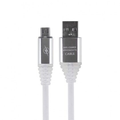 Кабель micro USB белый SOFT TOUCH 1м REXANT