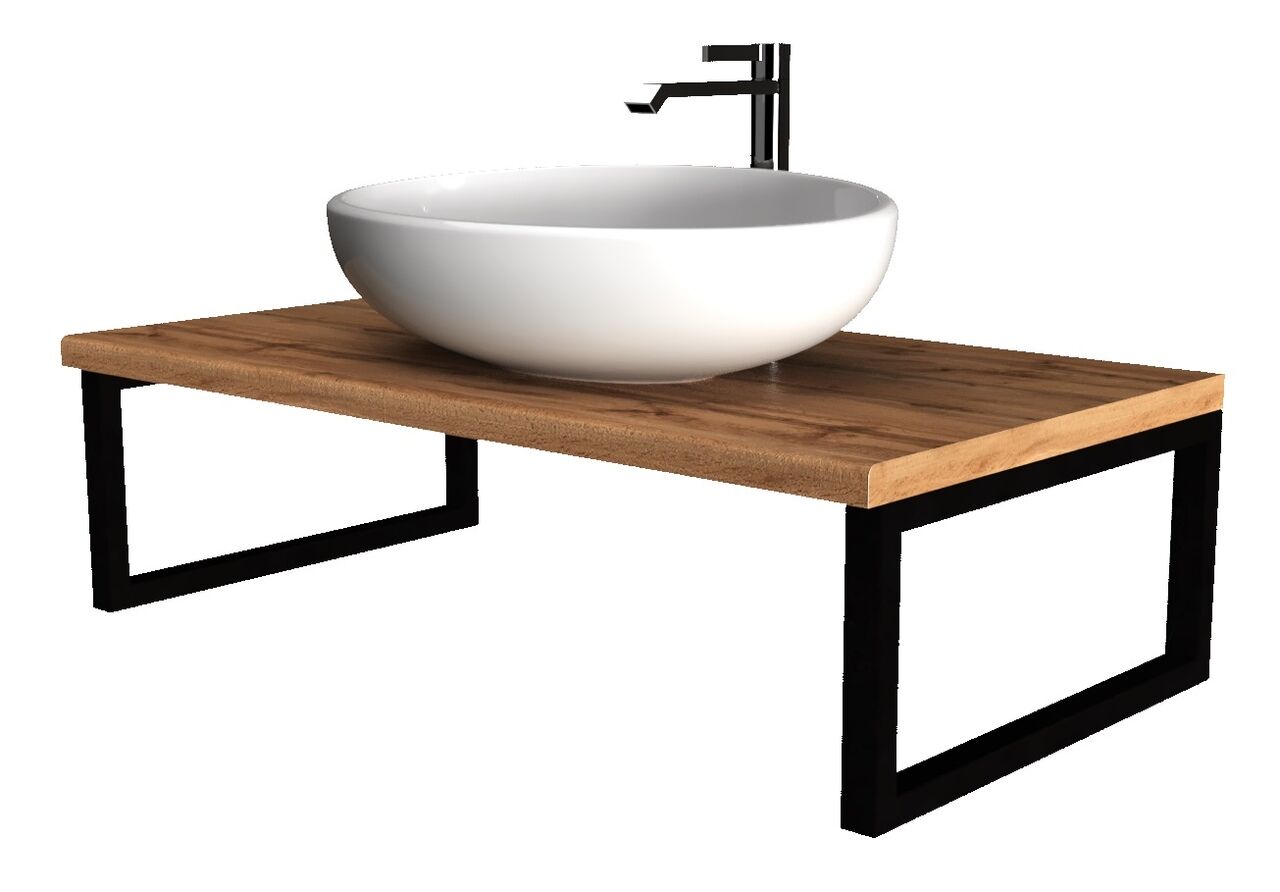 Столешница GRUNGE LOFT 80 Дуб Вотан+Раковина MLN-7078D MELANA