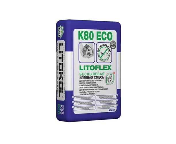 Клей плиточный LitoFlex K80 белый 25кг