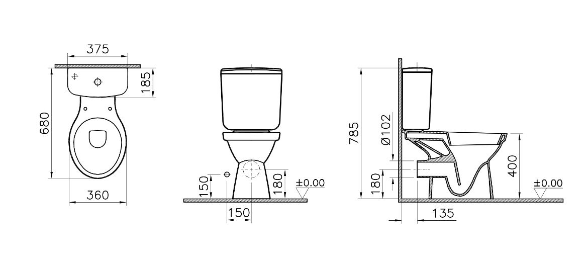 Унитаз-компакт VitrA Norm Fest 9780B099-7208