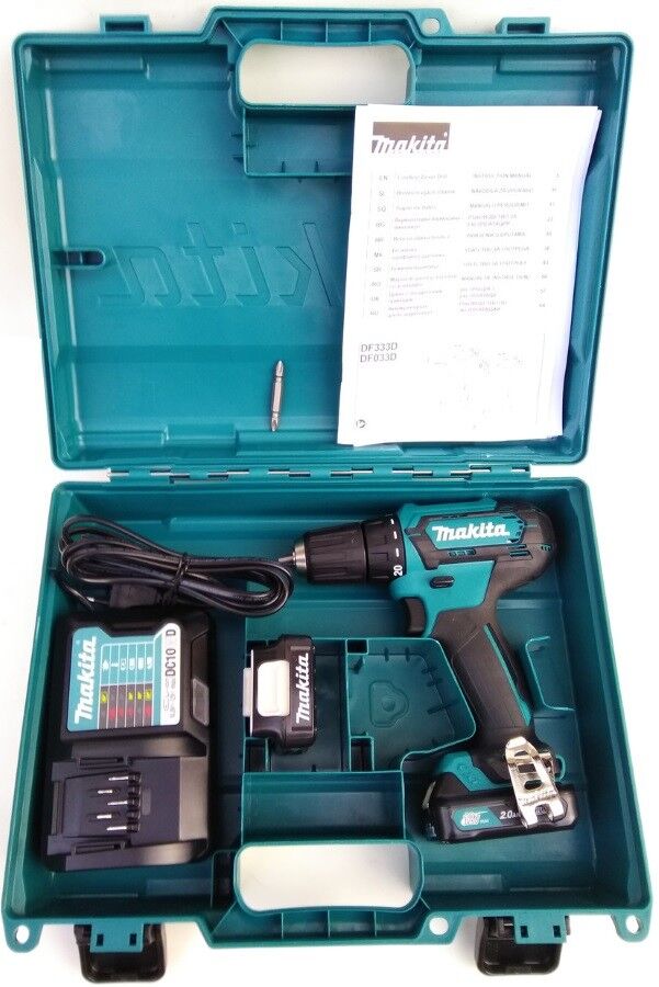 Дрель-шуруповерт Makita DF333DWAE (2 A/h)