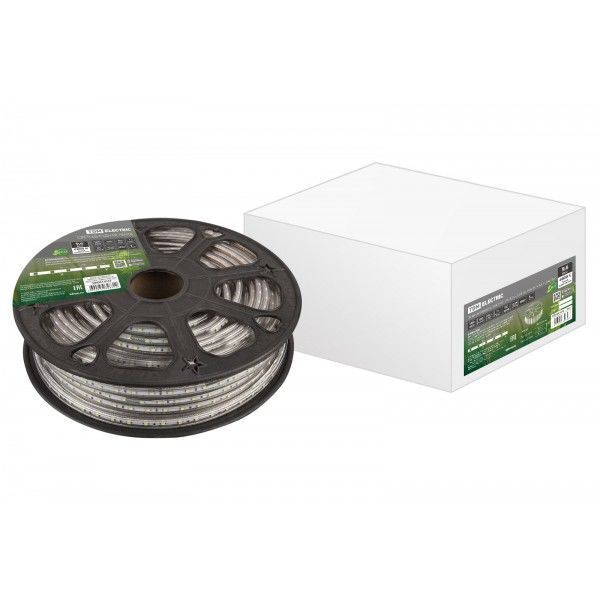 Лента светодиод SMD2835-120 LED/м-220 IP67 B-9,6 Вт/м-6000К (30м) TDM