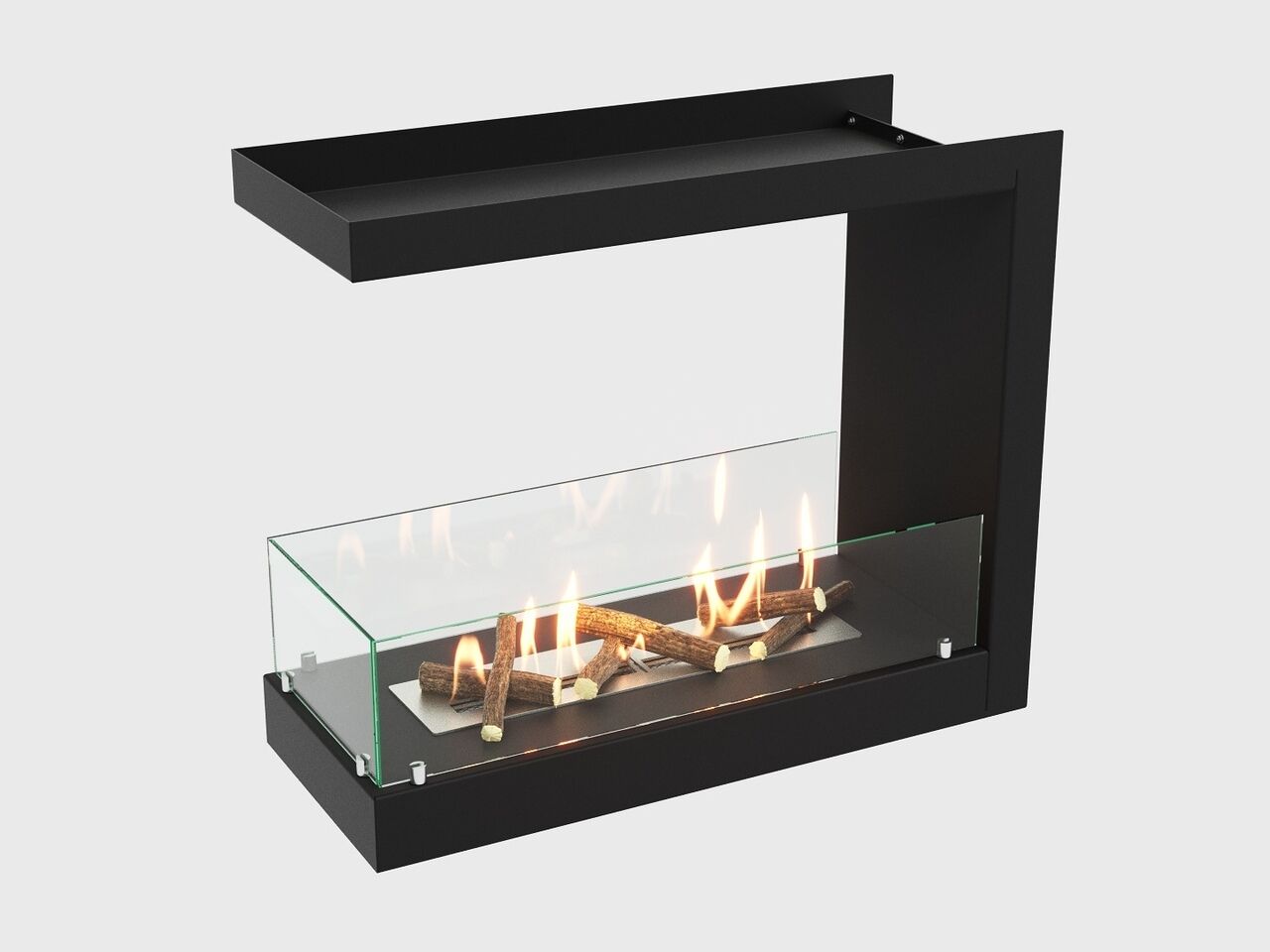 Биокамин встроенный Lux Fire торцевой 755 М