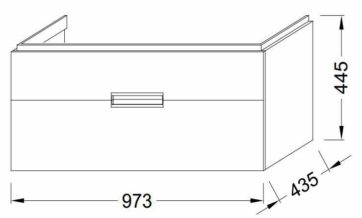 Тумба  Jacob Delafon Reve EB1136-G1C, белый бриллиант, 97 cм