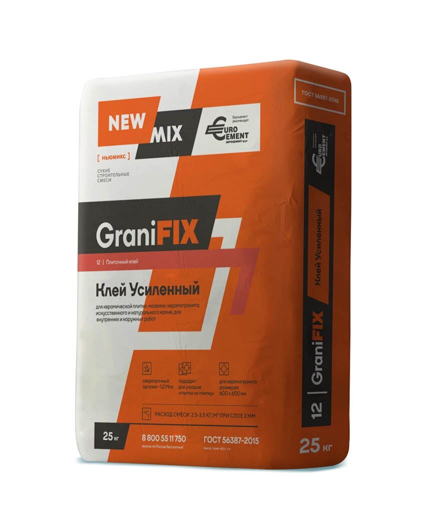 Клей плиточный усиленный GraniFix 25 кг