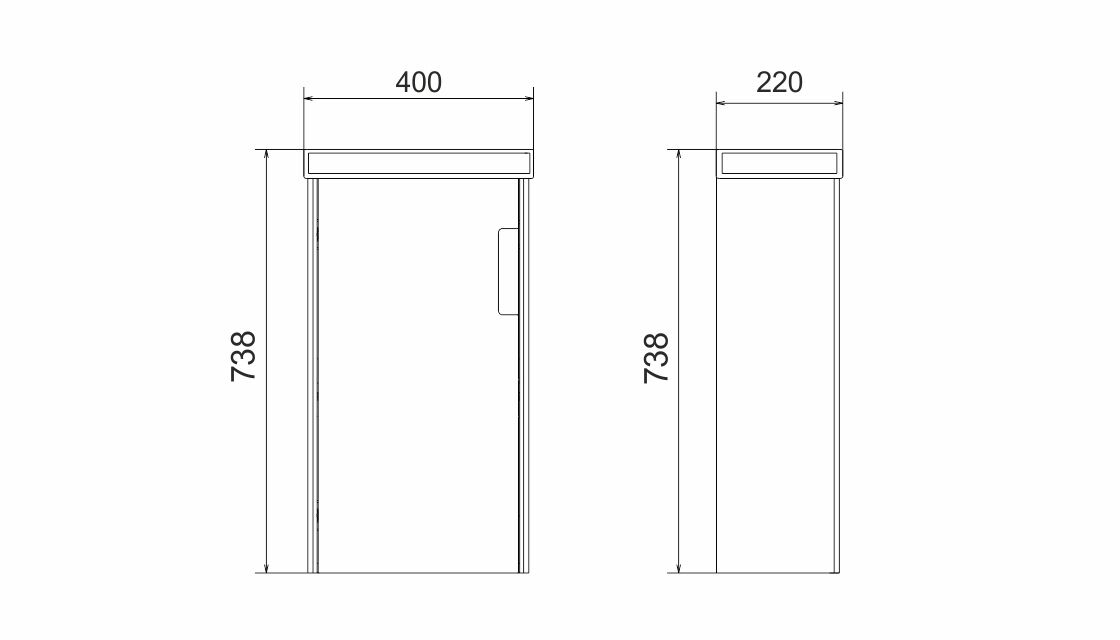 Тумба Klaufs 40.1D подвесная белая + умывальник Como 40